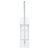 Risley 2-Door Circular LED Home Bar With Wine Storage White High Gloss 182798 - Ella Furniture