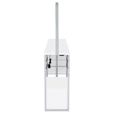Risley 2-Door Circular LED Home Bar With Wine Storage White High Gloss 182798 - Ella Furniture
