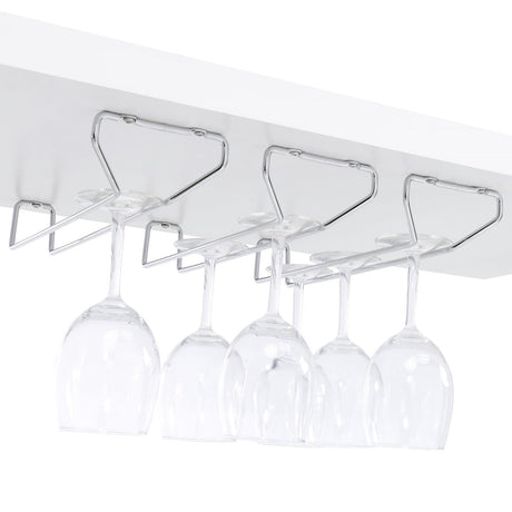 Risley 2-Door Circular LED Home Bar With Wine Storage White High Gloss 182798 - Ella Furniture