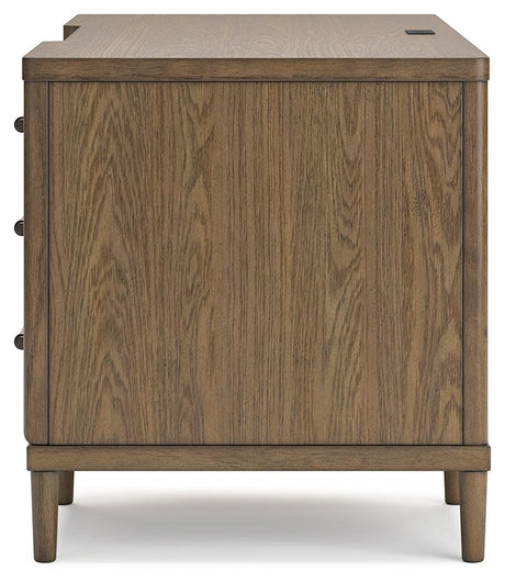 Roanhowe Brown 68" Home Office Desk - Ella Furniture