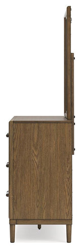 Roanhowe Brown Dresser And Mirror - Ella Furniture