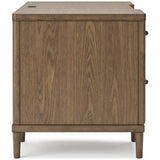 Roanhowe Brown Home Office Desk and Storage - Ella Furniture