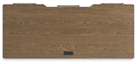Roanhowe Brown Home Office Desk and Storage - Ella Furniture