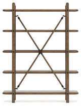 Roanhowe Brown Home Office Desk and Storage - Ella Furniture