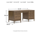 Roanhowe Brown Home Office Desk and Storage - Ella Furniture