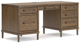 Roanhowe Brown Home Office Desk and Storage - Ella Furniture