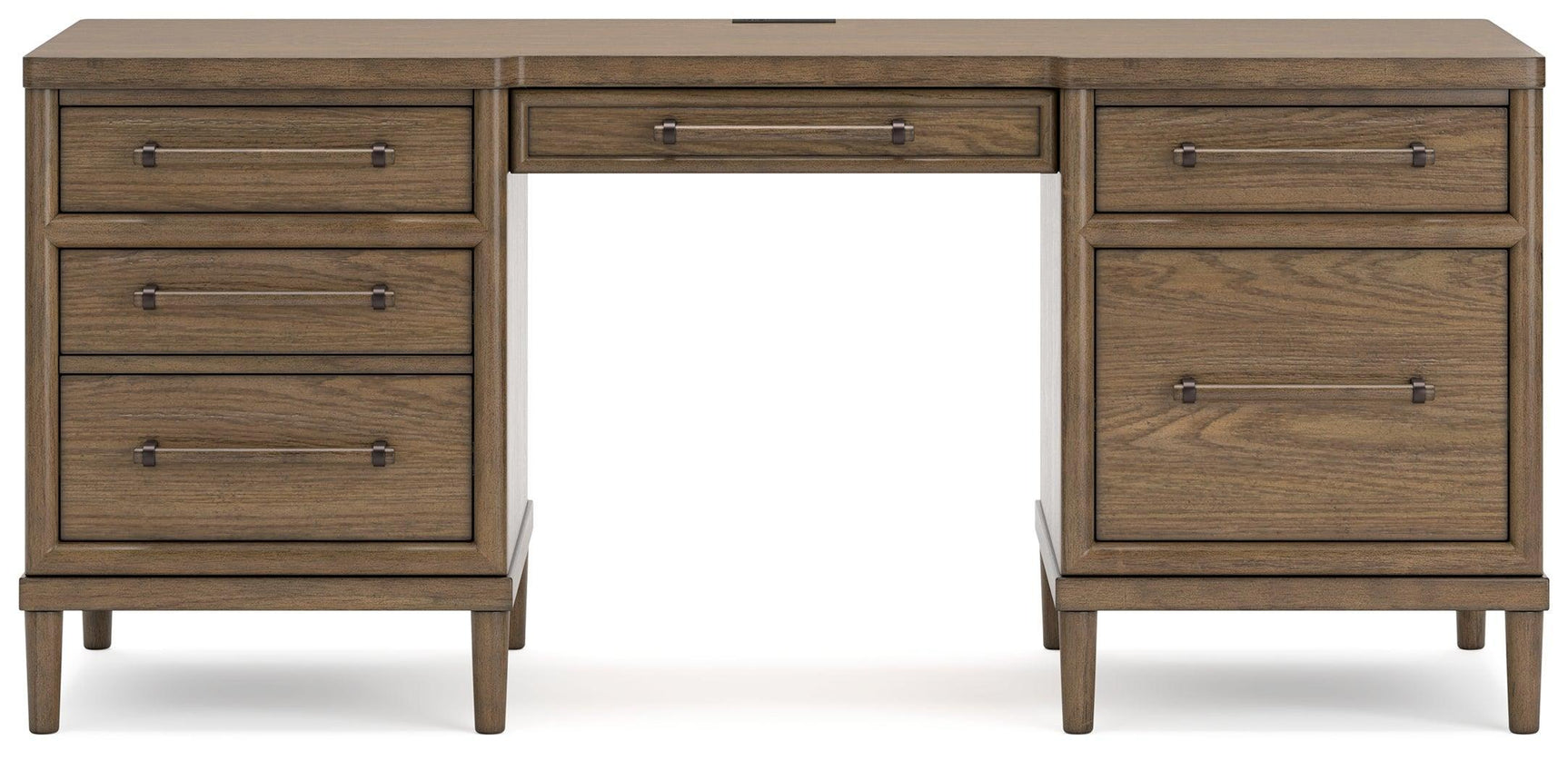 Roanhowe Brown Home Office Desk and Storage - Ella Furniture