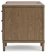 Roanhowe Brown Home Office Desk and Storage - Ella Furniture