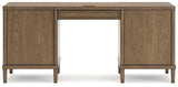 Roanhowe Brown Home Office Desk and Storage - Ella Furniture