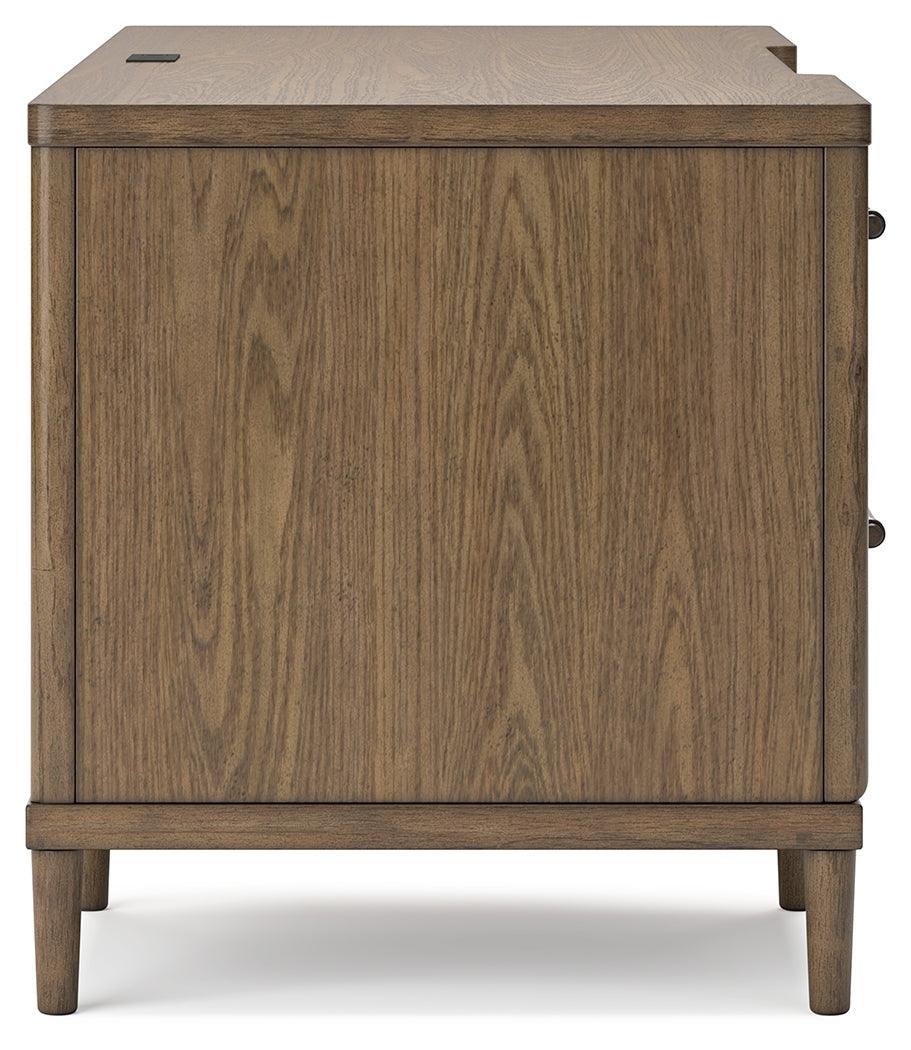 Roanhowe Brown Home Office Desk and Storage - Ella Furniture