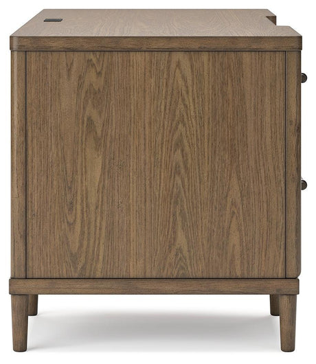 Roanhowe Brown Home Office Desk and Storage - Ella Furniture