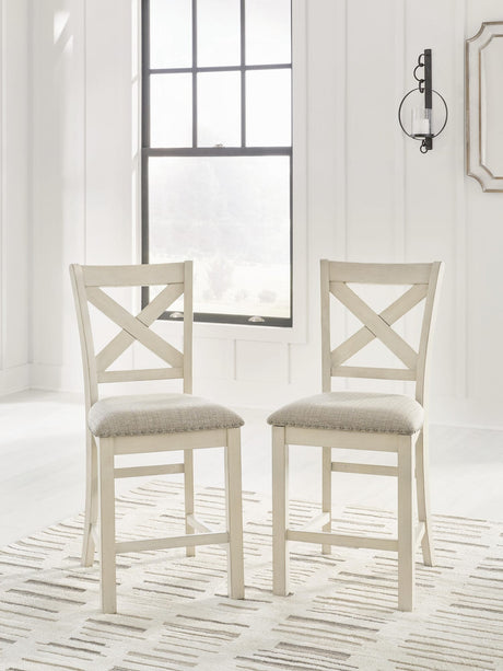 Robbinsdale Antique White Counter Height Barstool from Ella Furniture