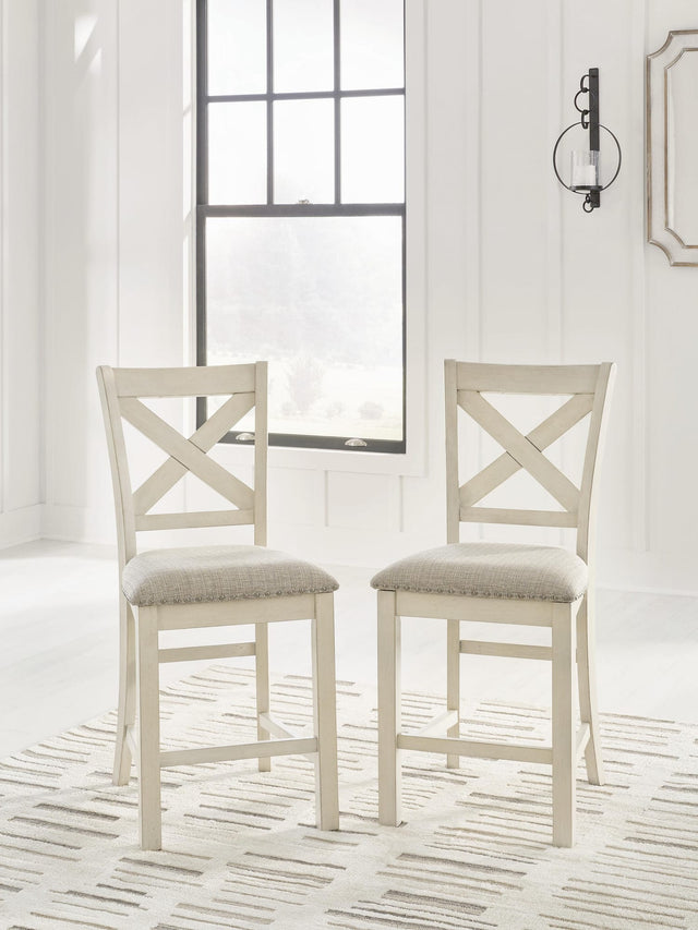 Robbinsdale Antique White Counter Height Barstool from Ella Furniture