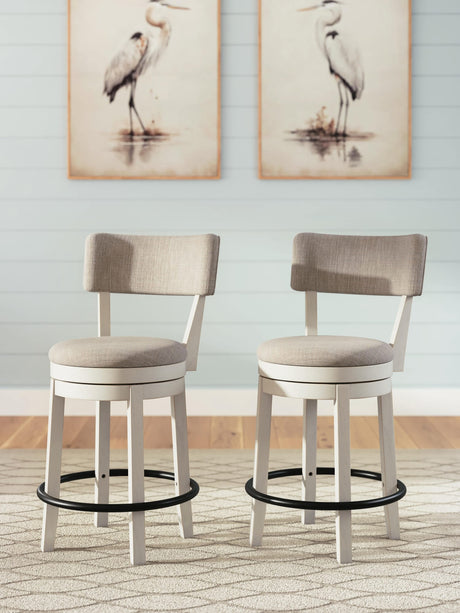 Robbinsdale Antique White Counter Height Barstool from Ella Furniture