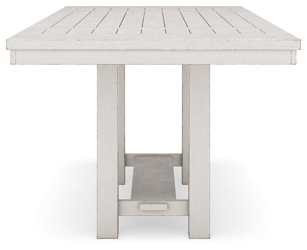Robbinsdale Antique White Counter Height Dining Table And 6 Barstools - Ella Furniture