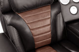 Robin Brown Air Leather Power Reclining Sectional with Bluetooth and USB view 3