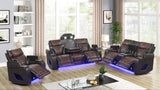 Robin Brown Air Leather Reclining 3-Piece Living Room Set from Ella Furniture