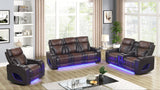 Robin Brown Air Leather Reclining 3-Piece Living Room Set view 2