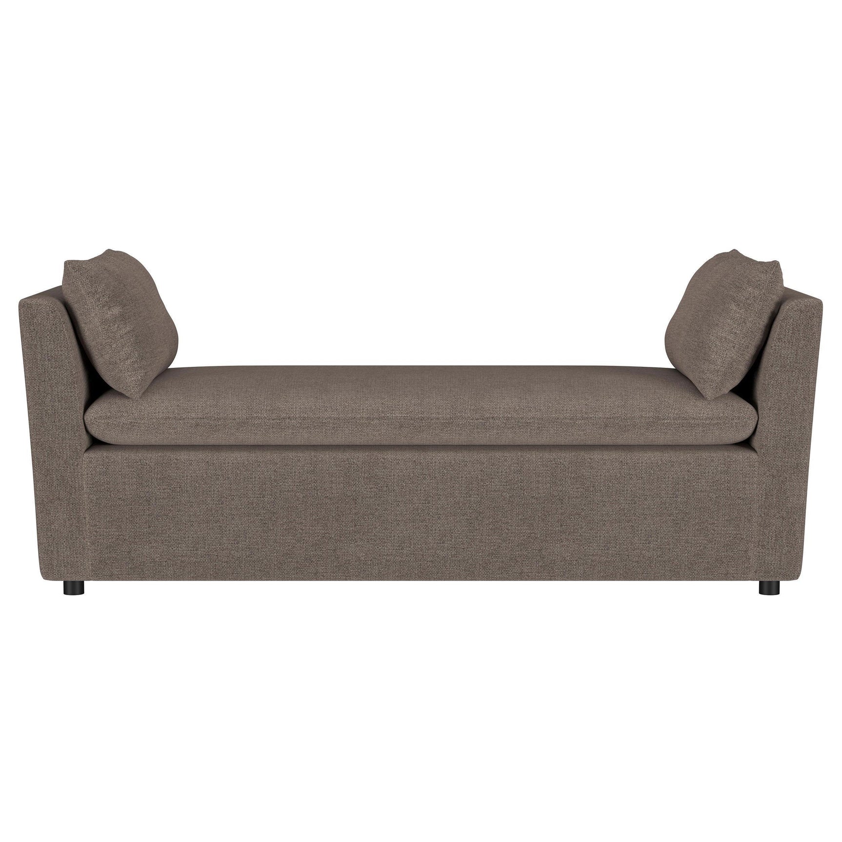 Robin Upholstered Accent Bench with Armrests Brown 910280 - Ella Furniture