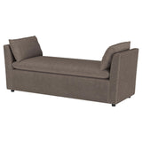 Robin Upholstered Accent Bench with Armrests Brown 910280 - Ella Furniture