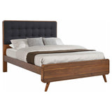 Robyn Dark Walnut Upholstered Headboard Bedroom Set - Ella Furniture