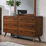 Robyn Dark Walnut Upholstered Headboard Bedroom Set - Ella Furniture