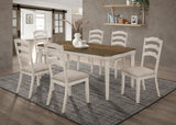 Ronnie Ladder Back Padded Seat Dining Side Chair Khaki And Rustic Cream (Set Of 2) 108052 - Ella Furniture