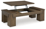 Rosswain Warm Brown Coffee Table with 2 End Tables - Ella Furniture
