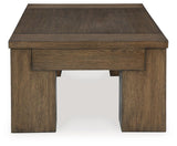 Rosswain Warm Brown Coffee Table with 2 End Tables - Ella Furniture