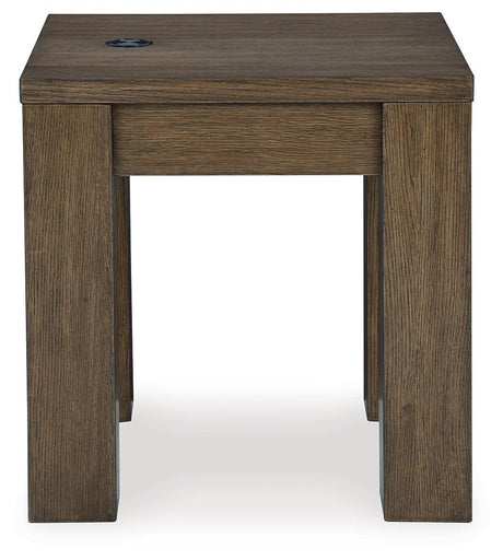 Rosswain Warm Brown End Table - Ella Furniture
