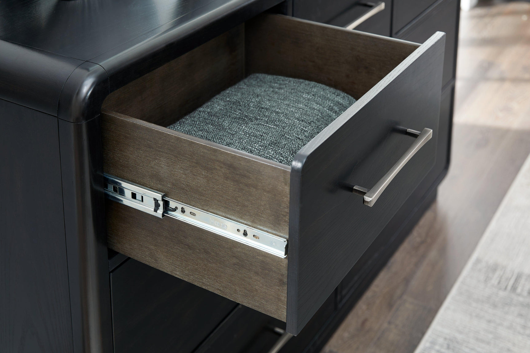 Rowanbeck Black Chest of Drawers - Ella Furniture