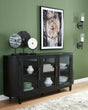 Rowanbeck Black Dining Server - Ella Furniture