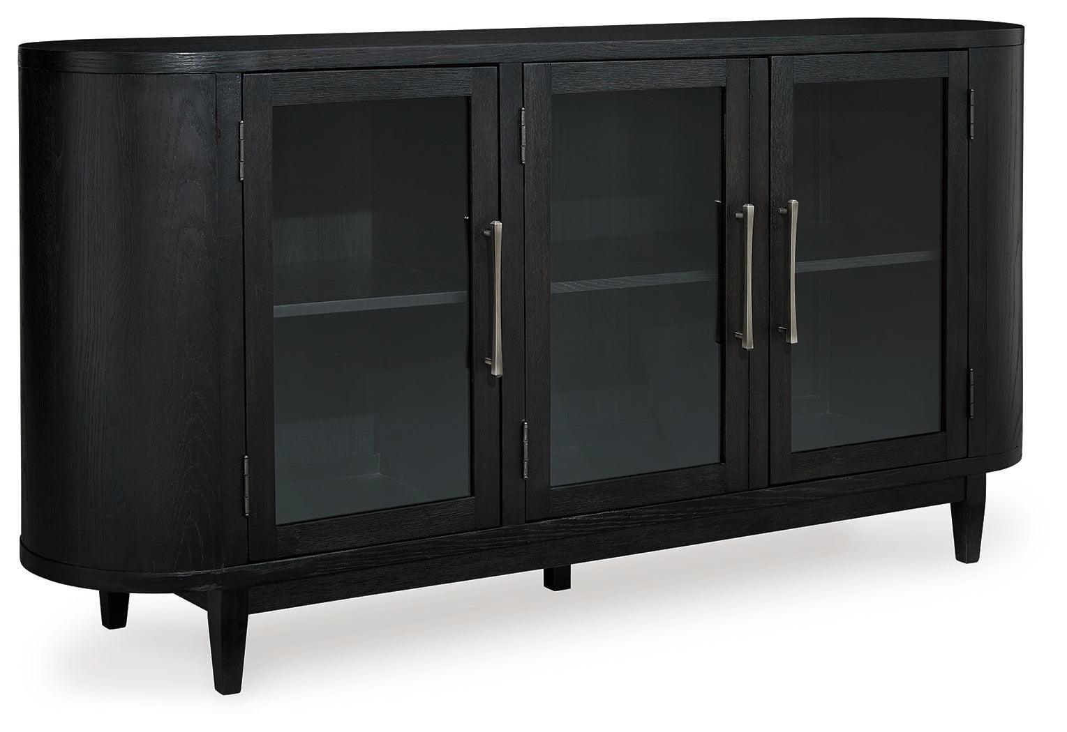 Rowanbeck Black Dining Server - Ella Furniture