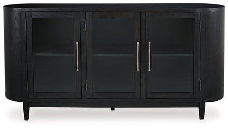 Rowanbeck Black Dining Server - Ella Furniture