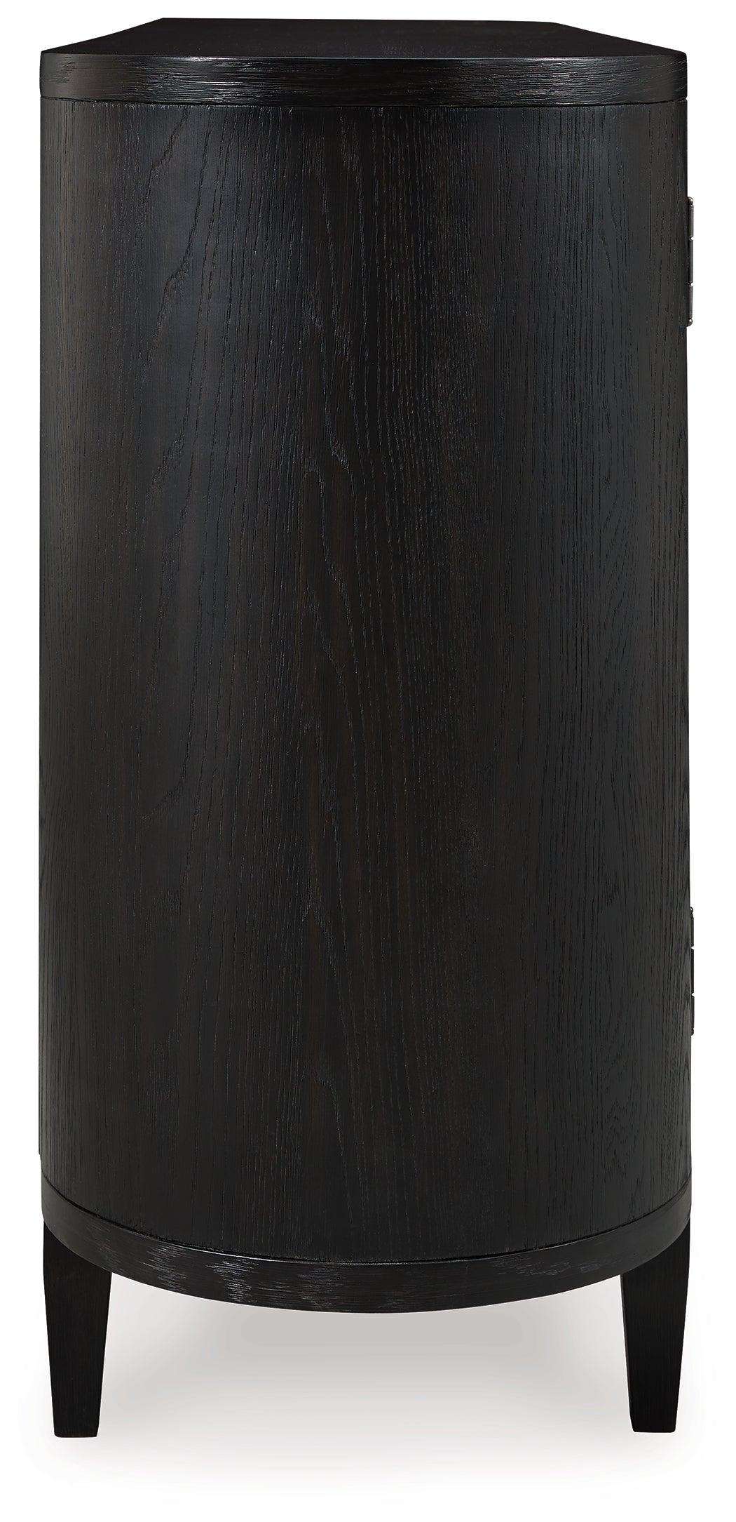 Rowanbeck Black Dining Server - Ella Furniture