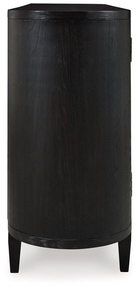 Rowanbeck Black Dining Server - Ella Furniture
