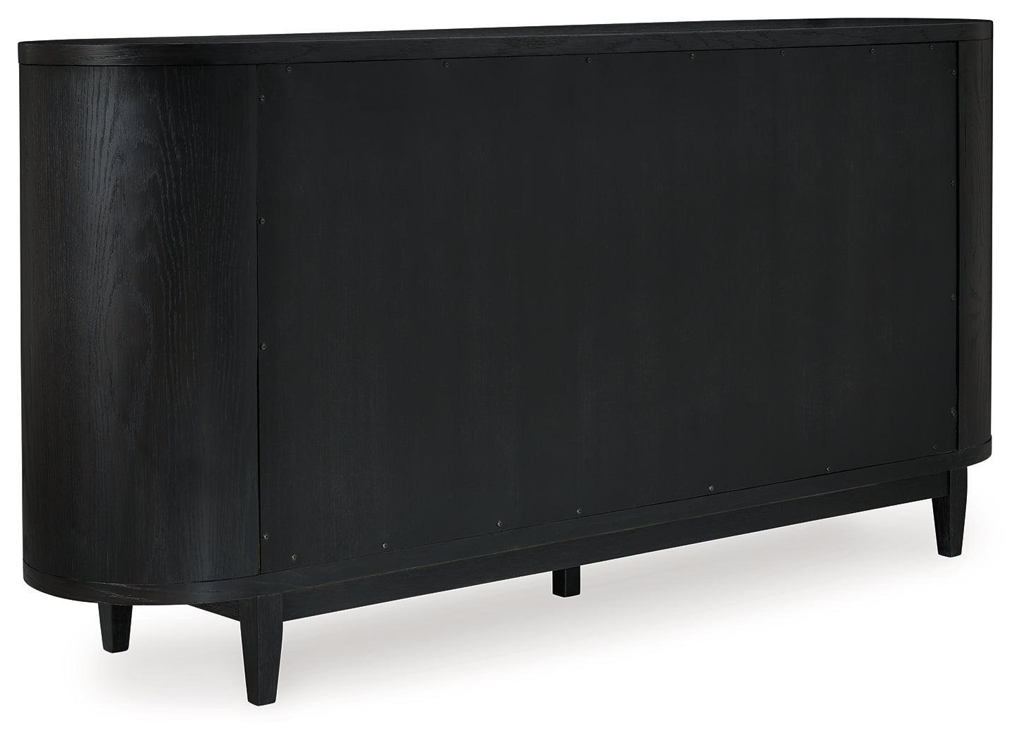 Rowanbeck Black Dining Server - Ella Furniture