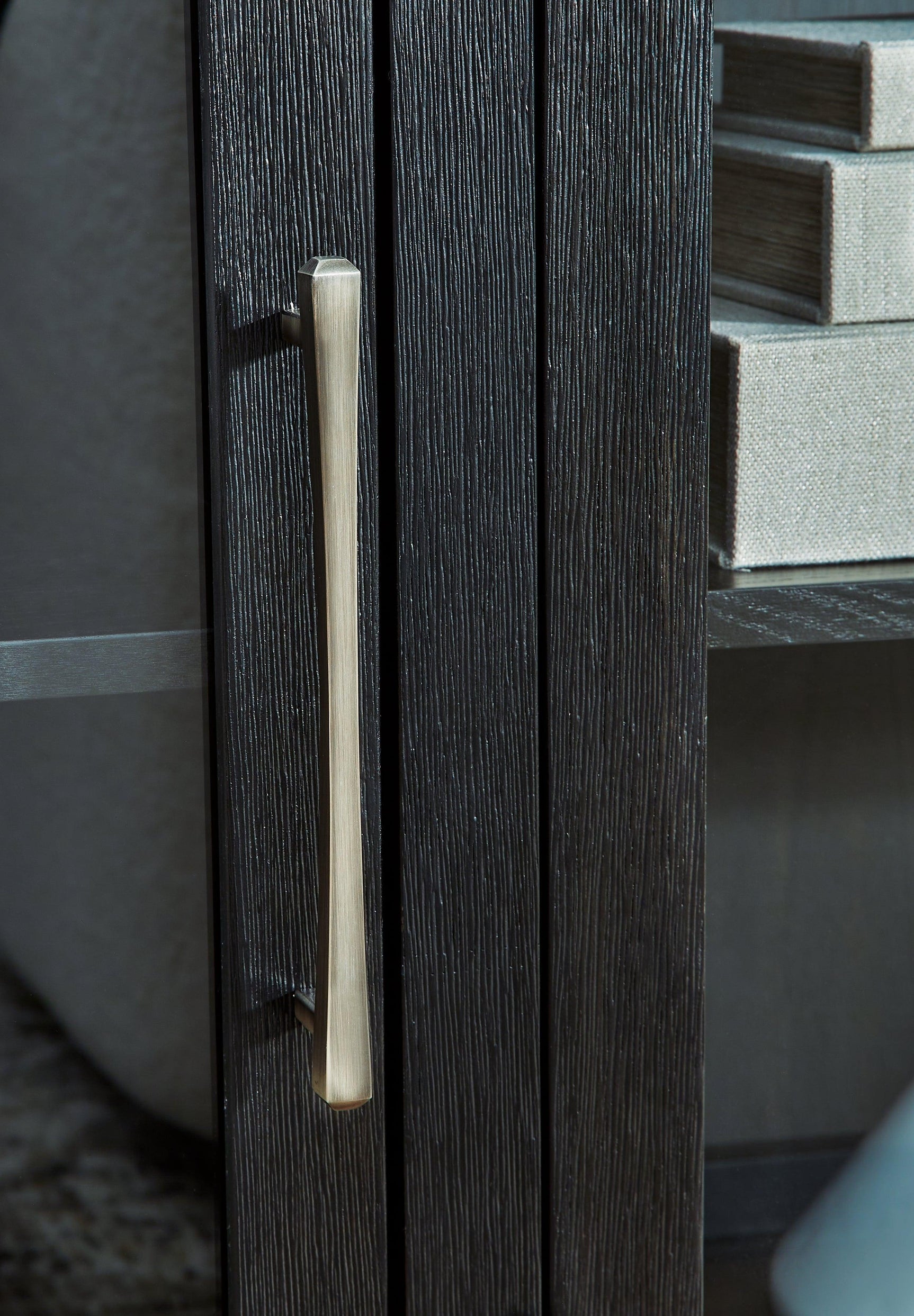 Rowanbeck Black Dining Server - Ella Furniture