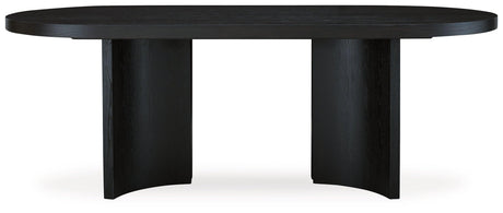 Rowanbeck Black Dining Table - Ella Furniture