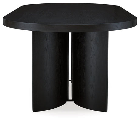 Rowanbeck Black Dining Table - Ella Furniture