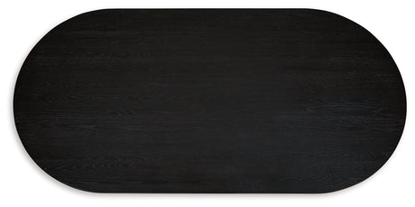 Rowanbeck Black Dining Table - Ella Furniture
