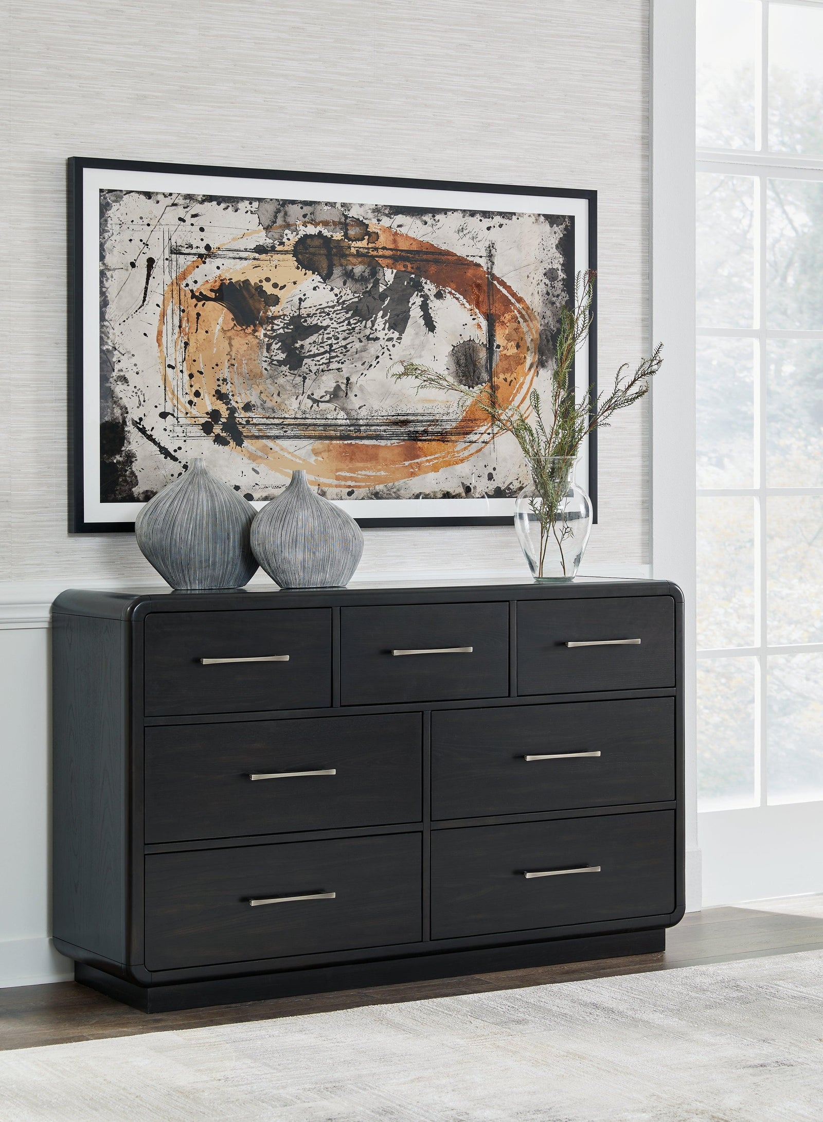 Rowanbeck Black Dresser - Ella Furniture
