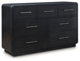 Rowanbeck Black Dresser - Ella Furniture