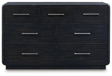 Rowanbeck Black Dresser - Ella Furniture