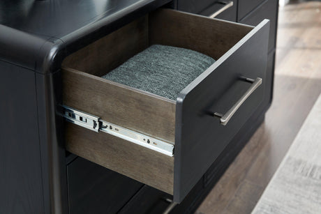 Rowanbeck Black Dresser - Ella Furniture
