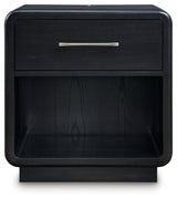 Rowanbeck Black Nightstand - Ella Furniture
