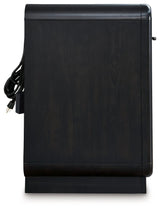 Rowanbeck Black Nightstand - Ella Furniture