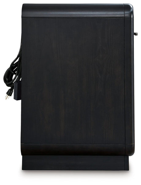 Rowanbeck Black Nightstand - Ella Furniture