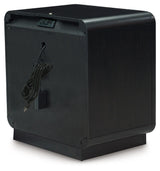 Rowanbeck Black Nightstand - Ella Furniture