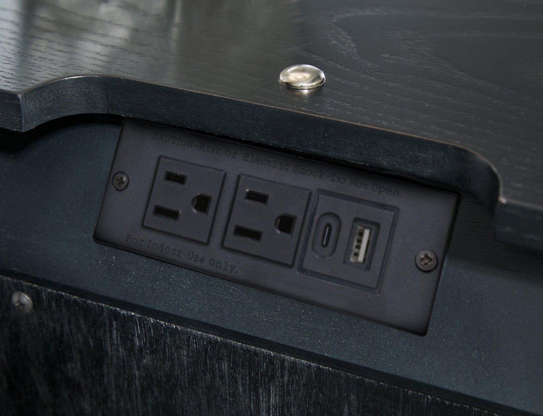 Rowanbeck Black Nightstand - Ella Furniture